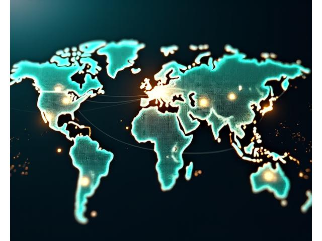 Globāls finanšu tīkls ar drošības ikonām, kas simbolizē aizsargātas transakcijas